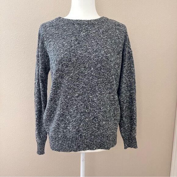 American Eagle knit sweater size small black white open back jegging fit - Picture 4 of 5